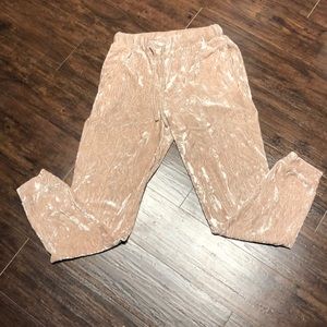 ASOS Pink Velvet Joggers